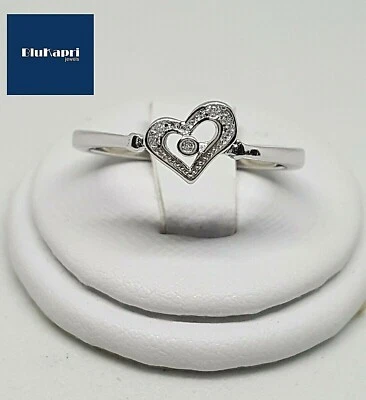 Anello donna in argento 925 con cuore zirconi bianchi - Immagine 1 di 4
