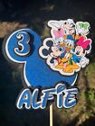 Personalised 3d Mickey Mouse & Friends Cake Topper Donald & Daisy Duck Pluto
