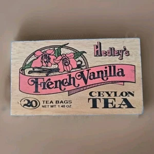 Hedley's French Vanilla Ceylon Tea Wood Box Only 5x2.5x3 - Picture 1 of 7