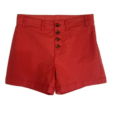 Pantalones Cortos Chinos Old Navy Para Mujer Talla 2 Botón Mosca Informales Bolsillos Traseros Frente Plano Foto 1 de 4