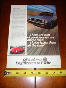 1982 ALFA ROMEO GTV 6 - ORIGINAL AD - Picture 1 of 4