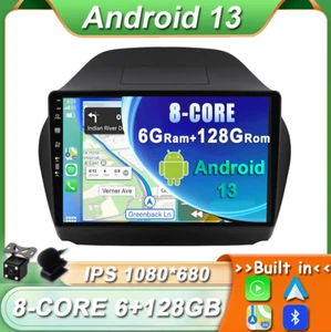 ✅6GB+128GB✅ Android 13 Autoradio Per Hyundai Tucson Ix35 10-15 GPS Navi Car Play - Foto 1 di 18
