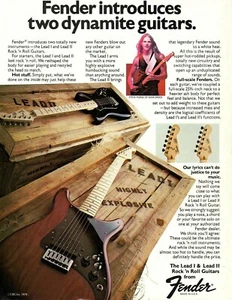 Guitarra Eléctrica Steve Morse De Colección Años 80 FENDER LEAD I & II PUBLICIDAD IMPRESA ANUNCIO - Imagen 1 de 1