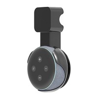 Outlet Wall Mount Holder Bracket for Amazon Echo Dot 3rd Gen Speaker Stand Black