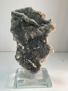 Sphalerite-Drusy-Sphalerite Crystal-Sphalerite Cluster-Glass Base - Picture 1 of 12