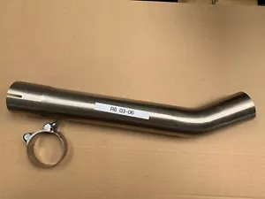 Yamaha R6 5SL 2003-2005 UK Made T304 Stainless Steel Exhaust Link Pipe & Clamp - Picture 1 of 3