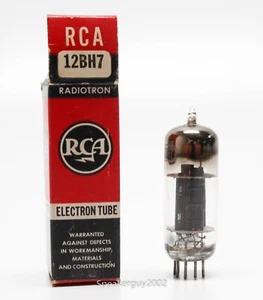 RCA 12BH7 Vacuum Tubes / Short Black Plates - O Getter / KT7 - Picture 1 of 3