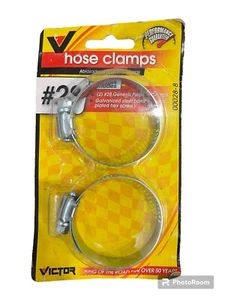 Victor #28 Hose Clamps 1-5/6 - 2-1/2 Galvanized Band - Foto 1 di 2