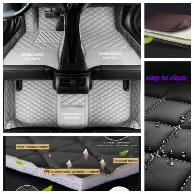 Fit Toyota Sequoia 2000-2020 Car Floor Mats Handmade AutoLiner Rugs Foot Carpets - Image 1 of 4