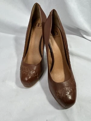 Kelsi Dagger Cuero Marrón Lola Plataforma Tacones Talla US 10M Sin Caja Foto 1 de 4