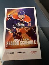 Edmonton Oilers 2023 2024 Pocket Schedule.