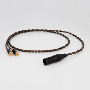 OCC Pure Copper Wire HIFI Signal Audio Connection Cable 4pin XLR Male to 2 RCA - Picture 1 of 7