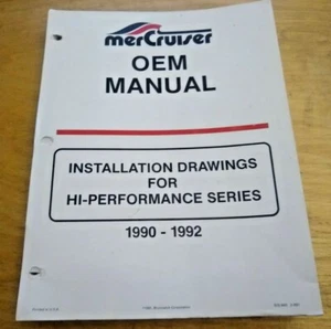 Mercruiser MCM 425 465 500 525 575 600 800 Hi-Po Installation Manual 1990-1992 - Foto 1 di 1