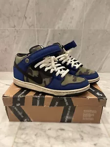 Nike SB Dunk Mid Pro Premium Made For Skate Camo Blue Size 11 | 616348-410 - Picture 1 of 8