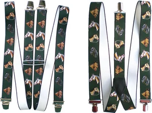 Hosenträger mit mit vielen verschiedenen Pferdeköpfen Pferde H-Form + Y-Form - Bild 1 von 5