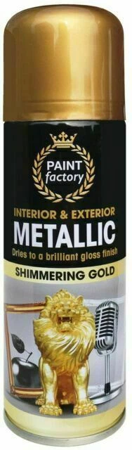 Rapide 200ml Metallic Spray Paint - Shimmering Gold