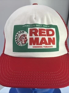 Vintage Red Man New Old Stock (NOS) Trucker Mütze; Tabakmütze Redman USA - Bild 1 von 24