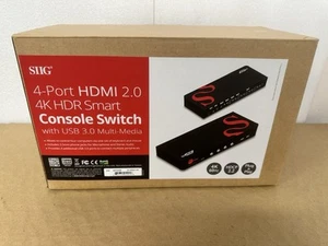 Consola inteligente conmutador KVM SIIG 4 puertos HDMI 2.0 4K HDR con USB 3.0 multimedia - Imagen 1 de 4