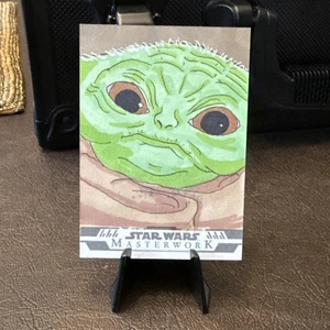 Topps 2024 Masterwork Grogu Sketch By Ryan Johnston - Picture 1 of 2