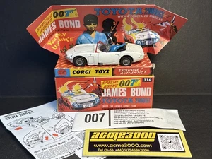 1967-69 Corgi Toys - 336 JAMES BOND 007 TOYOTA 2000 GT - White - REPRO BOX - Picture 1 of 13