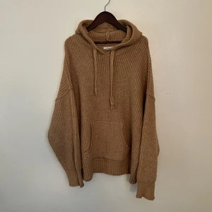 AMERICAN EAGLE OUTFITTERS Sudadera con Capucha Ultrasuave Tejido Acanalado Calce Relajado, Camel-M - Imagen 1 de 11