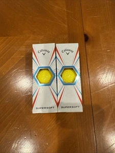 BRAND NEW 2 Packs / 6 Balls Total Callaway Supersoft Golf Balls - Yellow - Picture 1 of 2