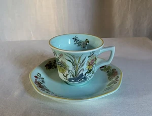 Adams Calyx Ware "Ming Jade" pattern. Espresso/demitasse cup and saucer. 1970s. - Picture 1 of 6