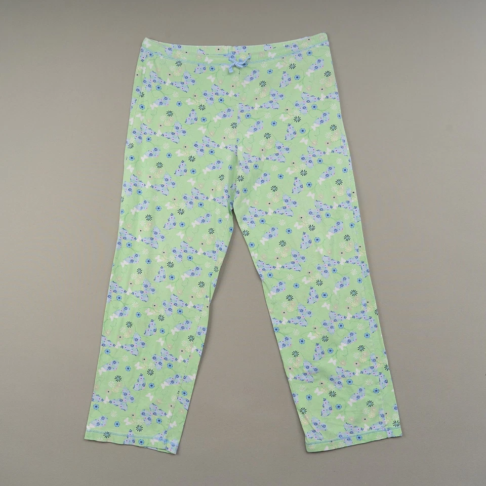 Pantalones de pijama Adonna para mujer L verde mezcla de algodón tejido salón pull-on dormir Foto 1 de 4