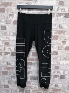 Nike Dri-Fit Black Women’s Medium Just Do It Logo Leggings - Picture 1 of 12