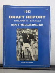 Seltener 1983 BERICHTSENTWURF MEL KIPER JR JOHN ELWAY STANFORD AUF COVER NFL BUCH - Bild 1 von 9