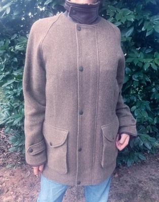 Polo by Ralph Lauren Herringbone Tweed Mens Coat Made in Italy sz Med wool - Image 1 of 4