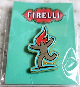 NEW Firelli Italian Parma Italy Hot Sauce Logo Lapel Pin - Picture 1 of 3