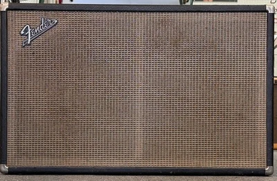 1963 Fender Bassman 2x12  Speaker Cabinet (6G6-B) Excellent Condition  - Black - Image 1 of 4