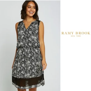 NUEVO Vestido Ramy Brook Estampado Monocromo Talla Med - Imagen 1 de 11