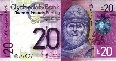 SCOTLAND 20 Pounds 2009 P-229K VF banknote - S/N 077097 - Image 1 of 4