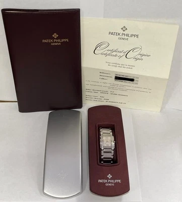 PATEK PHILIPPE TWENTY 4 4910/10A-011 FACTORY DIAMONDS 25mm SS QUARTZ WATCH. - Image 1 of 4