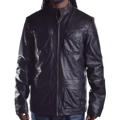 Alfani $149 黑色人造皮革衬里全拉链修身小号 — 第 1/4 张图片