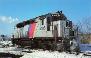New Jersey Transit 4105 at Bay Head Train Vintage Chrome Unposted PC - Picture 1 of 2