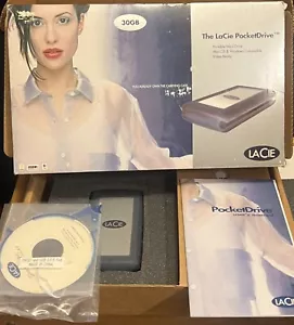 VTG Lacie is 30GB 4200 RPM PocketDrive With Box And All Accessories It Came With - Picture 1 of 4