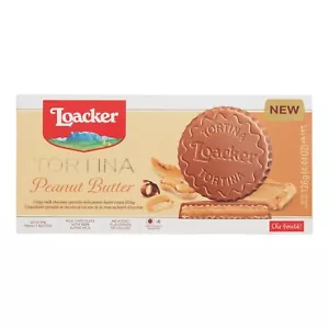 Loacker Tortina 4.44oz Crispy Milk Chocolate PEANUT BUTTER Cream Filling BB 6/25 - Picture 1 of 2