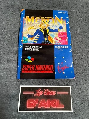 ₪PAS DE JEU₪ Notice Young Merlin FAH Super Nintendo SNES - Photo 1/4