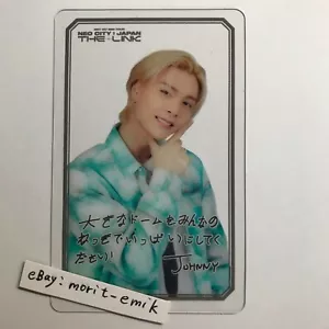 JOHNNY NCT 127 2ND TOUR NEO CITY JAPAN THE LINK Tarjeta Fotográfica Transparente Oficial DOME - Imagen 1 de 12