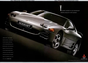 Mitsubishi 3000 GT 4 Wheel Drive Car Promo 1998 Full 2 Page Print Ad - Picture 1 of 4