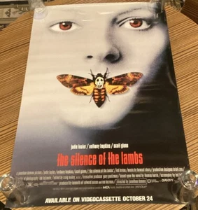 SILENCE OF THE LAMBS DOPPELSEITIGES VIDEOKASSETTENVERÖFFENTLICHUNG PROMO POSTER (27x40) OG - Bild 1 von 10