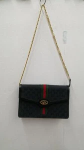 Gucci Black Sherry Line Flap Chain Shoulder Bag - Picture 1 of 15