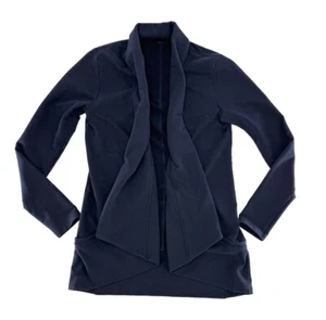 Lucy Women’s Navy Blue Waterfall Sweater Cardigan Open Front Size Small? - Picture 1 of 11