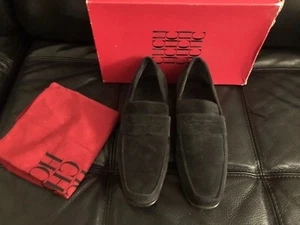 CH By Carolina Herrera Olive Green Men’s Suede Loafers Shies Size 7.5 Drom Spain - Picture 1 of 12