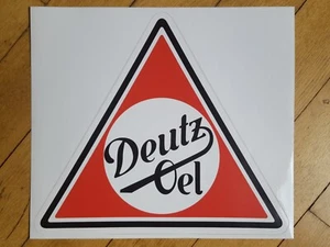Deutz Oel Aufkleber Tanksäule Tankzapfsäule Tankstelle Ölkanne Schlepper groß !! - Bild 1 von 2