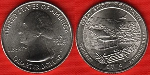 USA Quarter (1/4 dollar) 2014 D mint "Great Smoky Mountains" UNC - Picture 1 of 1