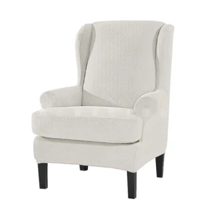 Wingback Chair Slipcover 2 Piece High Stretch Armchair Sofa Wing Chair Slipcover - Picture 1 of 125